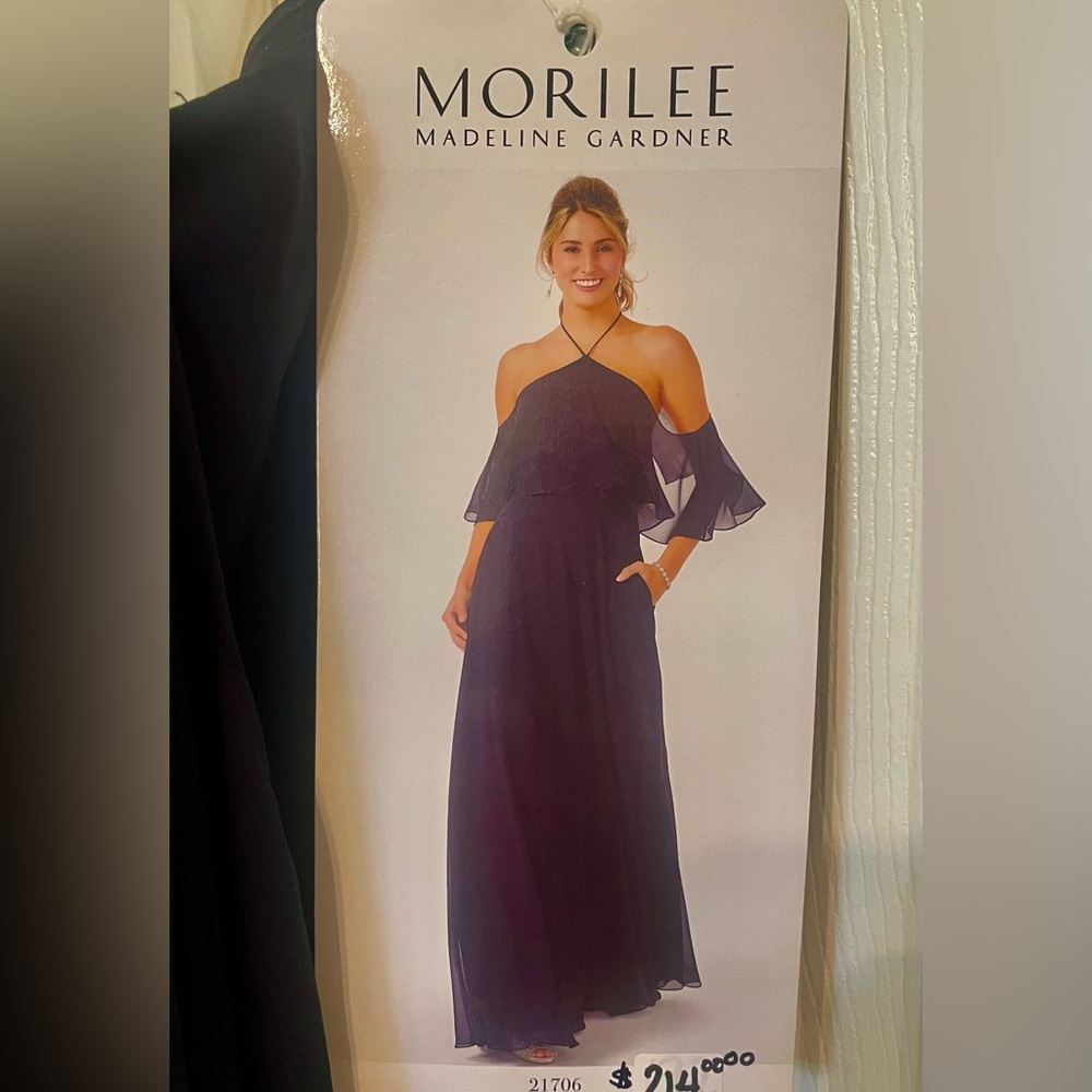 Morilee size 10 new with tags navy bridal party long dress
